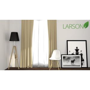 Larson - Rideau occultant uni de luxe - avec anneaux - 3m x 2,5m - Taupe clair