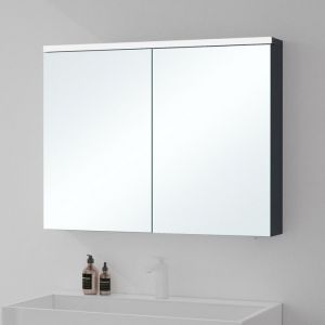 Mai&mai - Armoire Suspendue de Salle de Bain avec Miroir Armoire de Toilette Meuble Miroir avec &eacute;clairage led Armoire Miroir Mural 90x15x70 cm