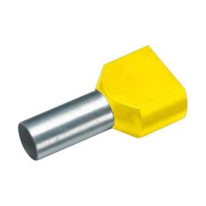 Image de Cimco EMBOUT DOUBLE D'EXTREMITE DE CABLE 18 2436 1 MM² 8 MM PARTIELLEMENT ISOLE JAUNE 100 PC(S)