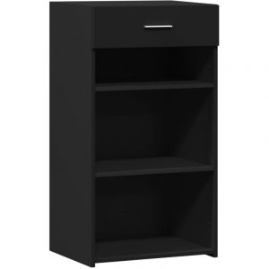 VidaXL Buffet noir 50x42,5x93 cm bois d'ingénierie, armoire, armoire latérale, armoire de rangement, armoire, placard, buffet haut