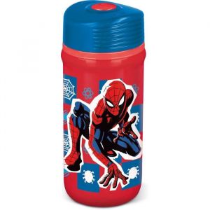 Stor Marvel Gourde rouge et bleue en plastique pour enfants Spiderman 390 ml avec fermeture anti-goutte
