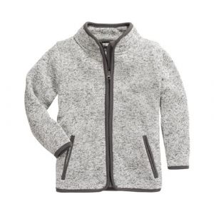 Playshoes Veste en polaire gris chiné / gris foncé - Couleur Gris Chiné / Gris Foncé - Taille 92