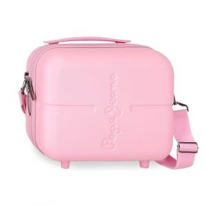 Pepe Jeans Highlight Trousse de Toilette Adaptable avec bandoulière Rose 29 x 21 x 15 cm Rigide ABS 9,14 l 0,63 kg by Joumma Bags, Rose, Trousse de Toilette Adaptable avec bandoulière