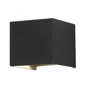 Optonica Applique mural carré 6W noir Blanc Chaud (2700-3300K)