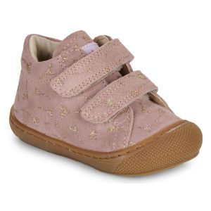 Naturino Baskets montantes enfant COCOON VL SUEDE GLITTER FLOWER Rose - Taille 19,20,21,22,23,24,25