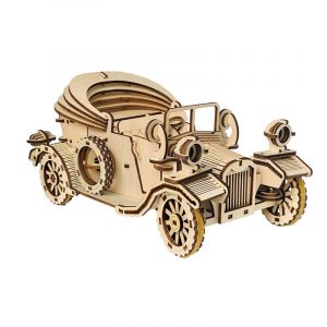 Dam Maquette en bois 3d, avec mouvement m&eacute;canique design de convertible ancien.