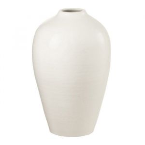 J-Line Vase D&eacute;co Poterie "Ying" 35cm Blanc