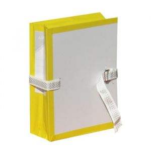 Fast 100726061 - Lot de 25 pochettes archives A4 &agrave; soufflet PVC, coloris jaune