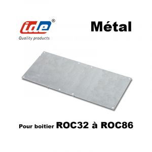 Ide Plaque métallique pour BOITIER polyester ROC 220x130mm - ROC32