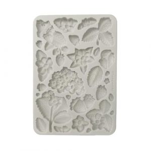 Stamperia - Silicon Mould A5 for Scrapbooking, Bullet Journals and More, Non-Stick Surface, Suitable for Air-Dry Clay, Resin and More, Perfect for Crafts and Gifting (Hidden Grove, Strawberries)