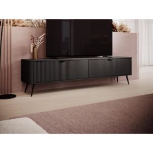 Pascal Morabito Meuble tv avec 2 portes en mdf - Noir - elonaria de
