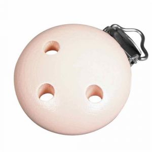 Attache t&eacute;tine en bois 37 mm - rose