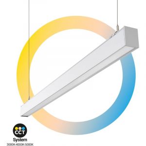 Barcelona led Luminaire linéaire led cct de surface / suspendu - 40W - Argent