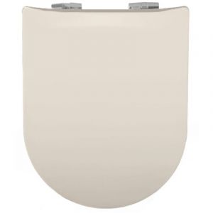 Image de Olfa Abattant uni wood slim double avec descente assist&eacute;e Cr&egrave;me 36.5x48 cm