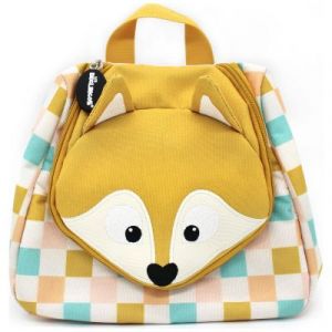 Les Déglingos Les - Trousse de Toilette Cyranos Le Renard - bébé et Enfant - Rangements astucieux - Couleur Moutarde - 23cm