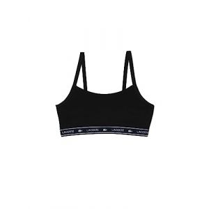 Lacoste Pour femme. Bralette Bandeau Logo Bra noir