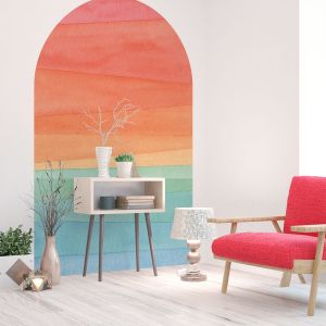 Papier peint intissé pré-encollé fresques géants - ARCHE ARC-EN-CIEL - adhésif décorative - 150x90cm