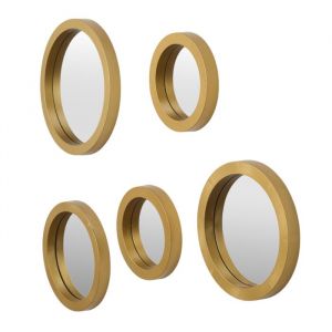 The home deco factory Miroir Rond X5 Dore