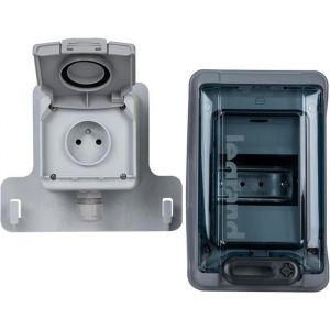 Prise de Recharge IP54 Prise fran&ccedil;aise avec Interrupteur FI/LS 20A pour Voitures &eacute;lectriques