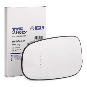 Image de TYC Miroir De Rétroviseur 338-0042-1 Glace Retroviseur,Verre De Rétroviseur VOLVO,V50 MW,S60 I,C30,V70 II SW,S40 II MS,C70 II Descapotable