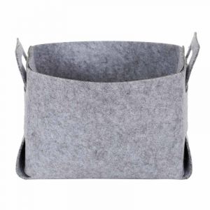 Image de Panier De Rangement feutre Pliable 25cm Gris Prix