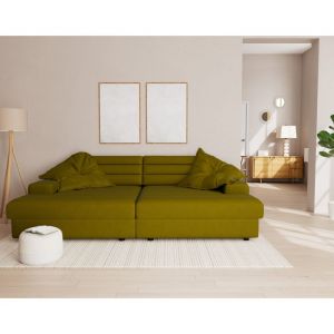 Canapé droit 4 places en vert
