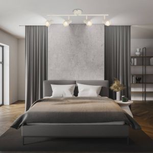 Image de BRILONER - Plafonnier orientable, douille GU10, max. 9 W, spot de plafond, luminaire plafonnier, lustre salon, lumi&egrave;re plafond, lustre chambre, salle &agrave; manger, 60,5 cm, blanc antique