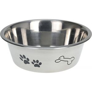 AC-Déco Gamelle pour chien en inox - 1,75 L - Gris