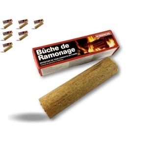 Image de Kibros Bûche de ramonage chimique - Cheminée insert poêle chaudière foyers ouverts - Tous conduits de fumée 4BUCH2x6