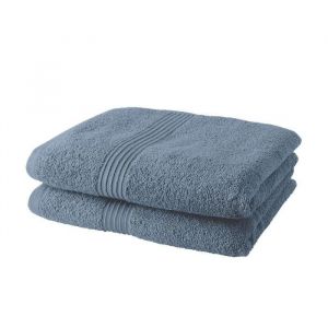 Today Lot de 2 serviettes de toilette 50x90 cm 100% Coton - Denim