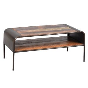 Table basse rectangulaire aspect vieilli