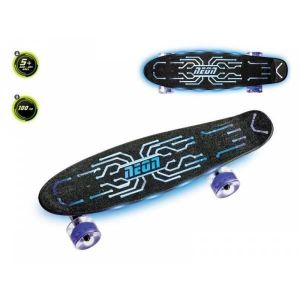 Mondo Skateboard - Neon Hype Bleu Lumineux LED - Mixte - A partir de 5 ans - Glisse urbaine