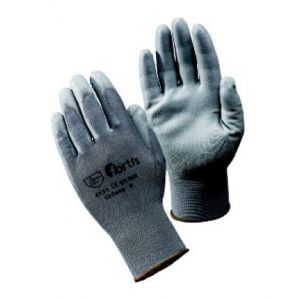 Fortis Gant en tricot avec polyur&eacute;thane &agrave; tricot fin, gris, Taille : 8 (par 10)