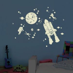 Image de Mimi'Lou Sticker mural phosphorescent Espace Space Kit Mimi Lou Diamètre 60 cm