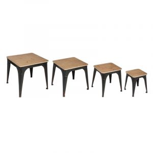 Lot de 4 tables à café Torof Noires