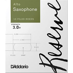 Image de D'Addario Woodwinds DJR10305 Reserve Boîte de 10 Anches pour Saxophone Alto Force 3+ Blanc