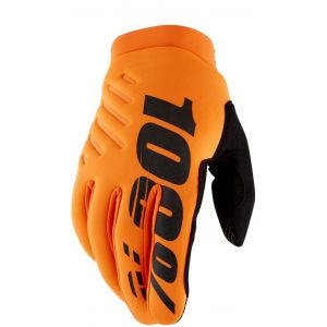 100% Gants longs 100 brisker fluo orange