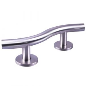 AIDAPT VY478P - Barre d'appui incurv&eacute;e de luxe en acier inoxydable dans une finition polie