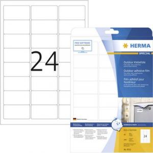 Image de Herma 9532 - Outdoor film, autocollant, 63,5 x 33,9 mm, blanc