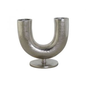Vase argenté aluminium 19 x 11 x 17 cm