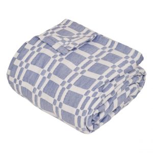 Dessus de lit Nuvia 260x240cm - bleu indigo