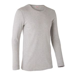 DAMART Tee-shirt manches longues col rond en mailles gris chiné