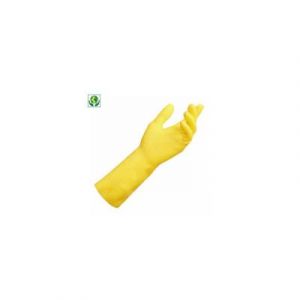 Mapa Lot de 10 Gants de ménage Latex naturel Vital - Jaune - Taille 7