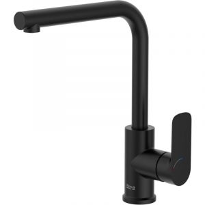 Roca Mitigeur &eacute;vier CALA bec haut forme L, Noir mat