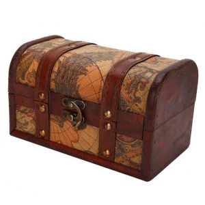 Boîte De Rangement - Omabeta - Vintage - Bois - 18x10x10,5 Cm - Design Européen Et Chinois