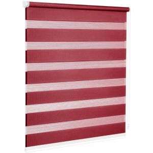 Store Enrouleur Fenêtre Portes Interne Maison Bureau Kit De Montage Mur Châssis Pas De Trous Bordeaux - 150x180 Cm