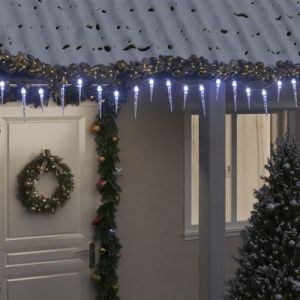 VidaXL Guirlande lumineuse à glaçons Noël 200 led blanc acrylique pvc