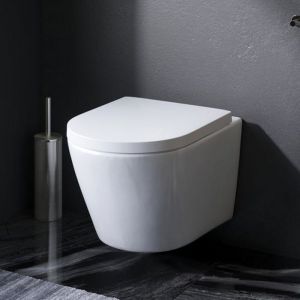 Am.pm - Flash FlashClean wc suspendu sans rebord avec couvercle de siège Softclosing, Blanc