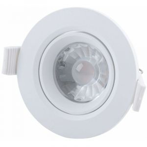 Image de Spot encastrable LED plafonnier salle de bain spot encastrable plafonnier LED, en blanc rond, IP44, LED 6W 600lm blanc chaud, D 9,5 cm