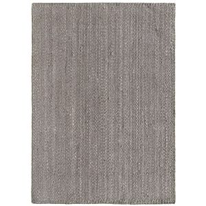 Tapis de Jute Granada HAMID, 100% Fibre de Jute Naturelle Couleur Gris, Moquette Douce, Tissé à la Main, Salon, Chambre, (230x160cm)